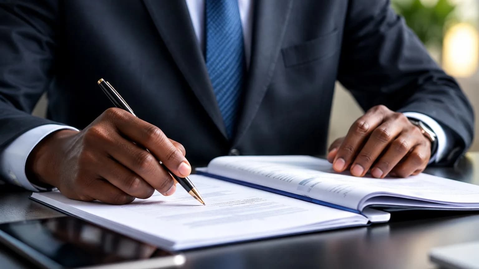 Signature d'un document officiel